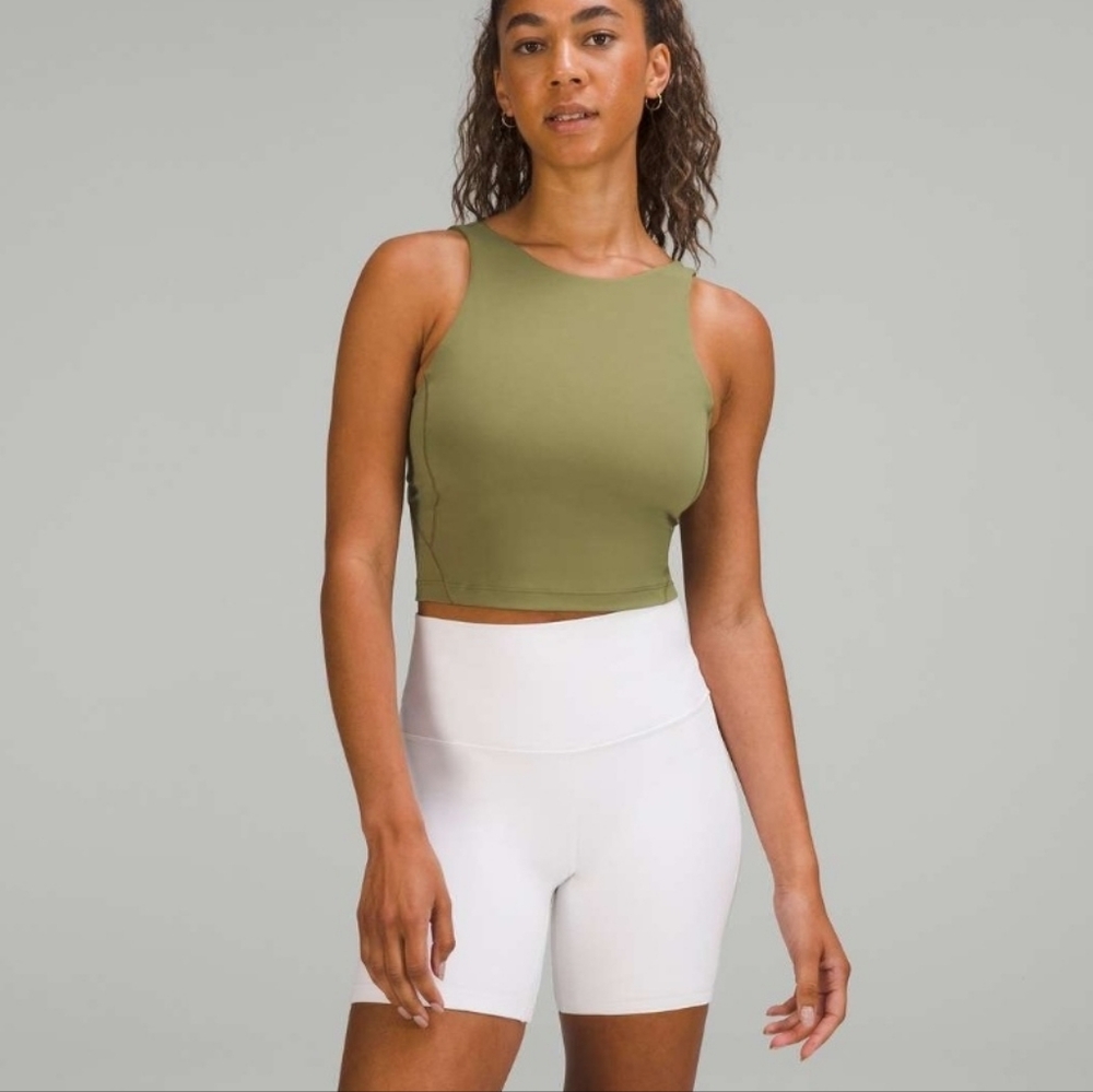Lululemon Align High Neck Cropped Tank in‎ Bronzed Green